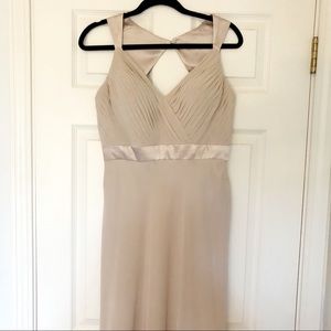 Formal Bari Jay nude bridesmaid/wedding/prom dress